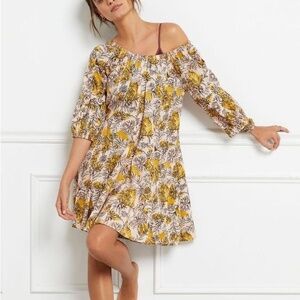 Anthropologie Daily Practice Mollie Tunic Dress | Pink and Yellow | Size SP
